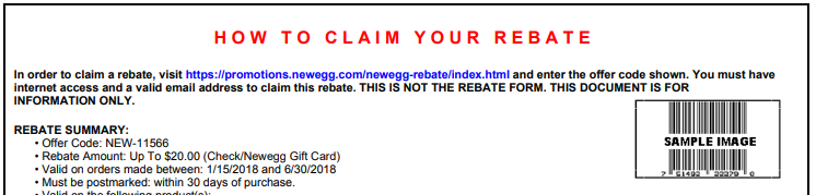 Mail in Rebates Newegg Knowledge Base