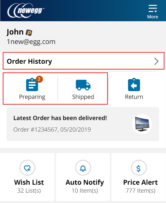 Order History and Status