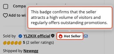 Top Rated seller badge