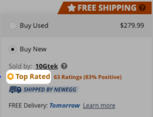 Top Rated Seller - Newegg Knowledge Base